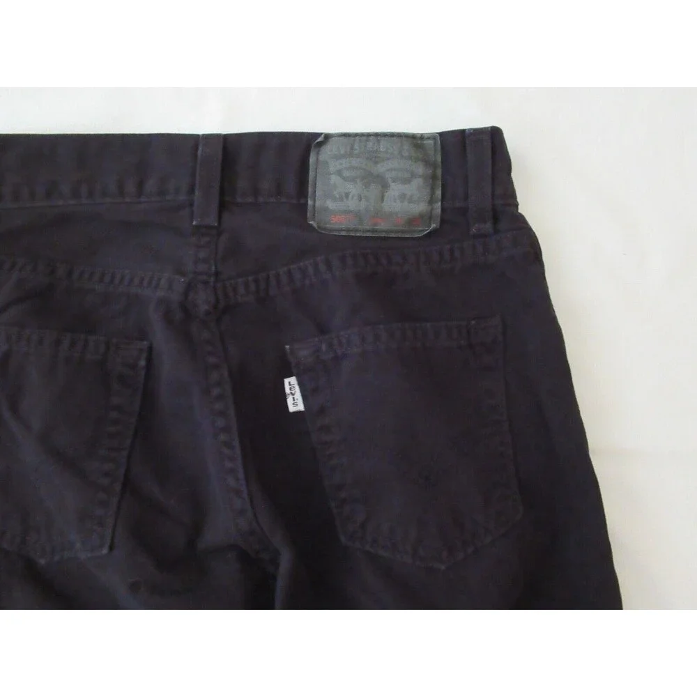 Boys Levis 505 Straight Black Denim Jeans Size 10 Reg Short! Brushed Cotton Warm
